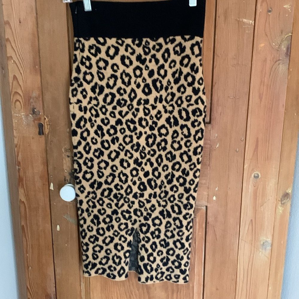 Veronica Beard Bethel leopard print wool pencil skirt - Picture 5 of 9